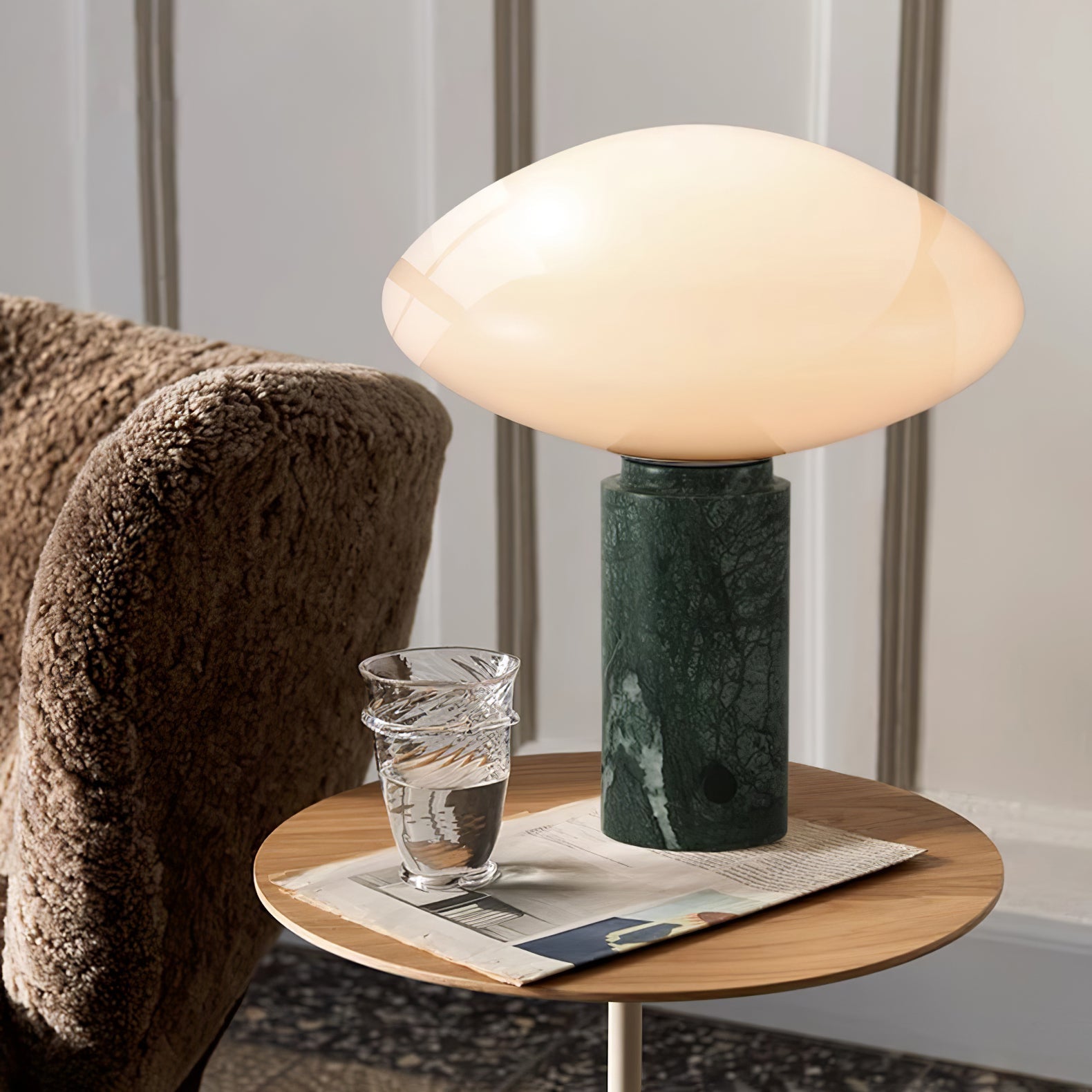 Lampe à poser moderne Osmond en Marbre Vert
