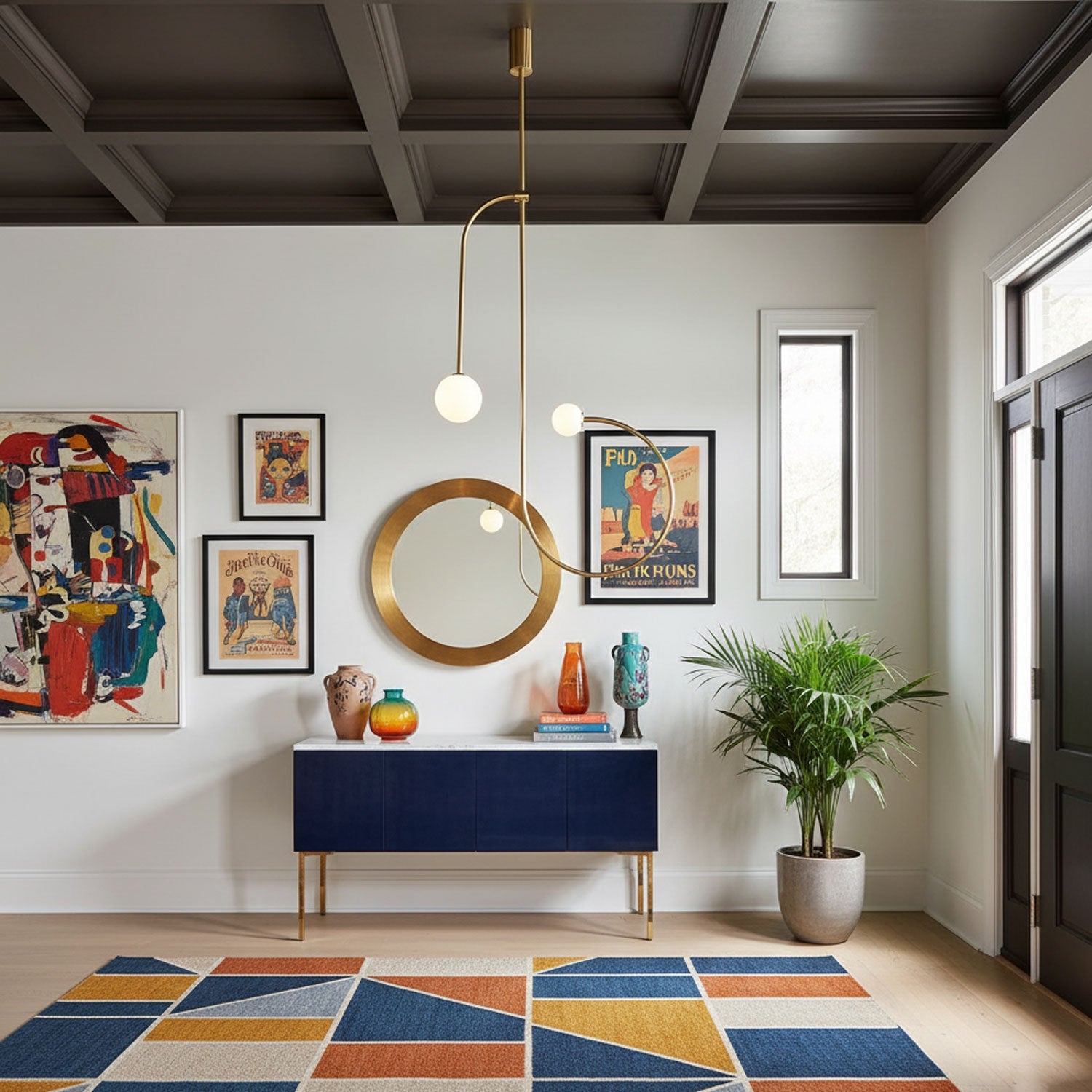 Lustre moderne Todd en Métal, Fer, Acier, Verre Doré