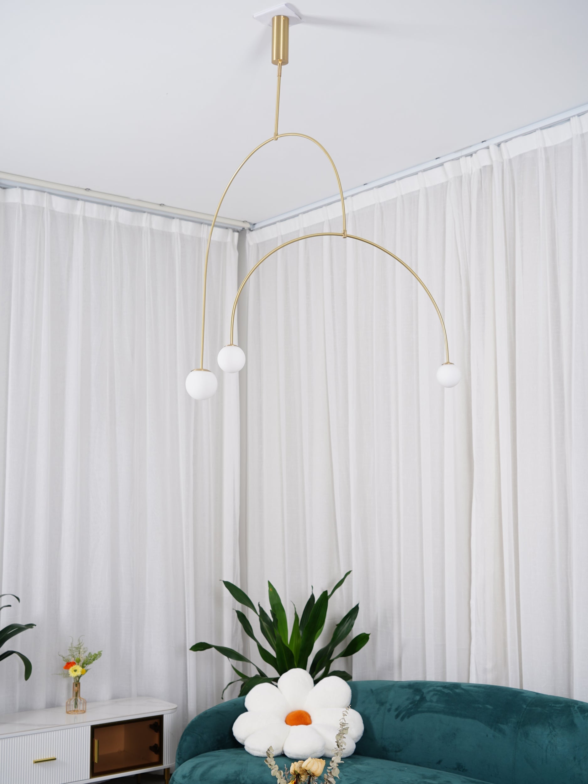 Lustre moderne Todd en Métal, Fer, Acier, Verre Noir