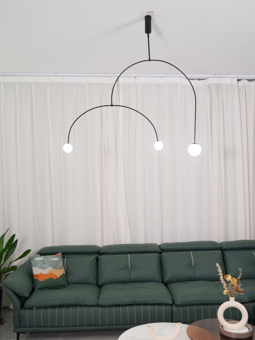 Lustre moderne Todd en Métal, Fer, Acier, Verre Noir