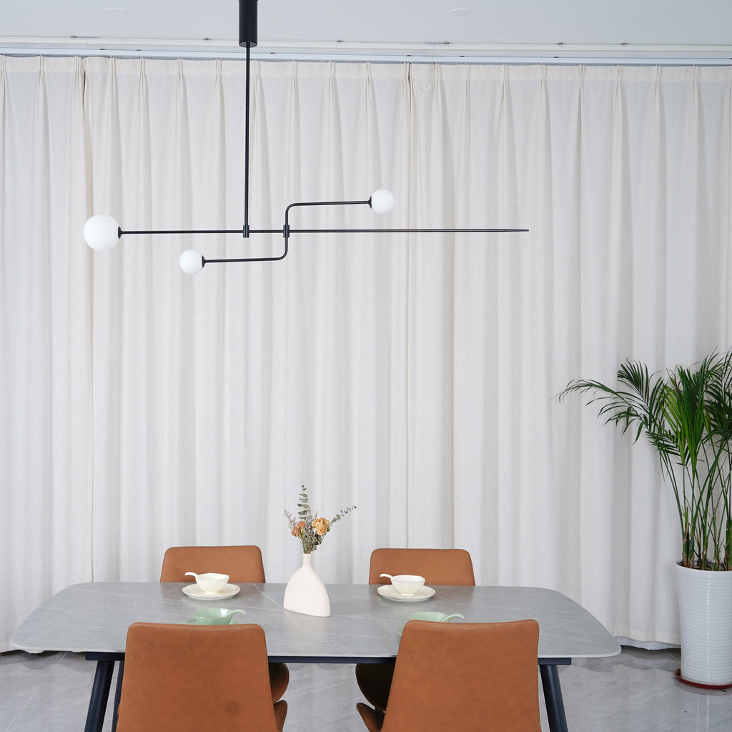 Lustre moderne Todd en Métal, Fer, Acier, Verre Noir