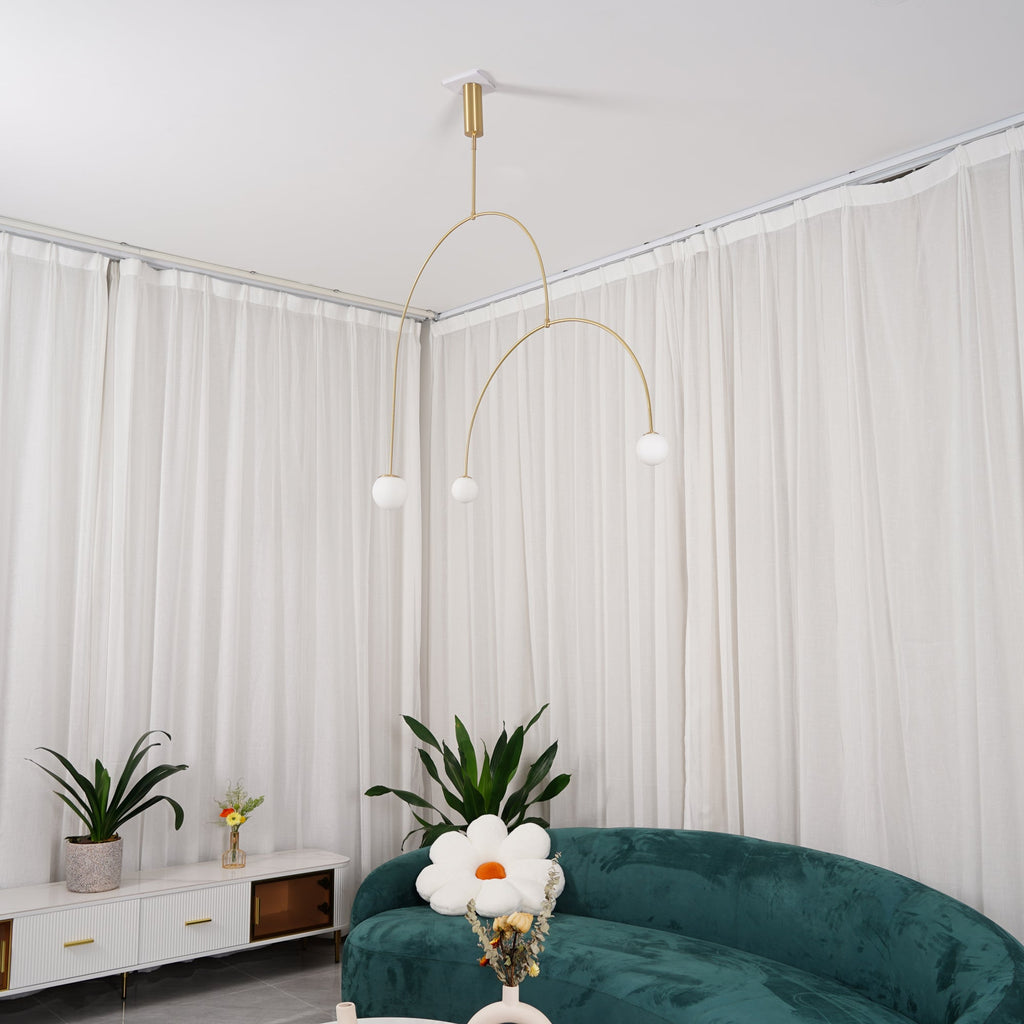 Lustre moderne Todd en Métal, Fer, Acier, Verre Noir