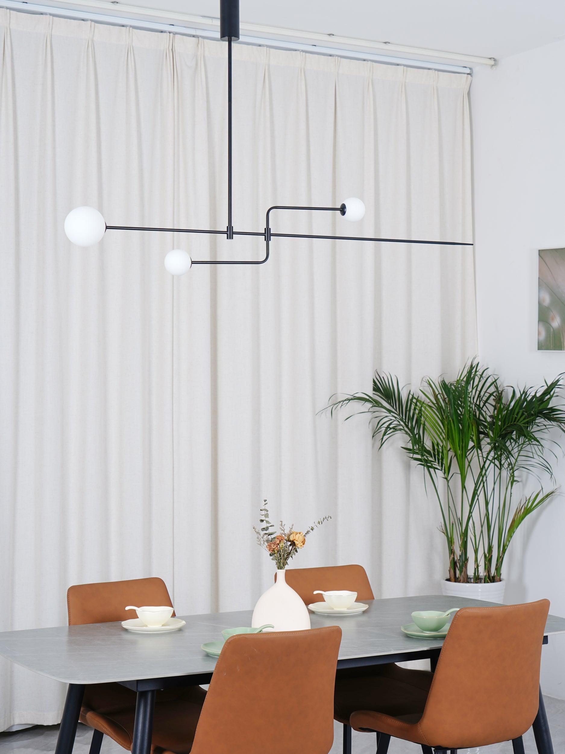 Lustre moderne Todd en Métal, Fer, Acier, Verre Noir
