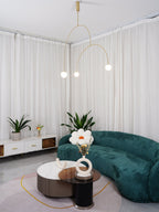 Lustre moderne Todd en Métal, Fer, Acier, Verre Doré