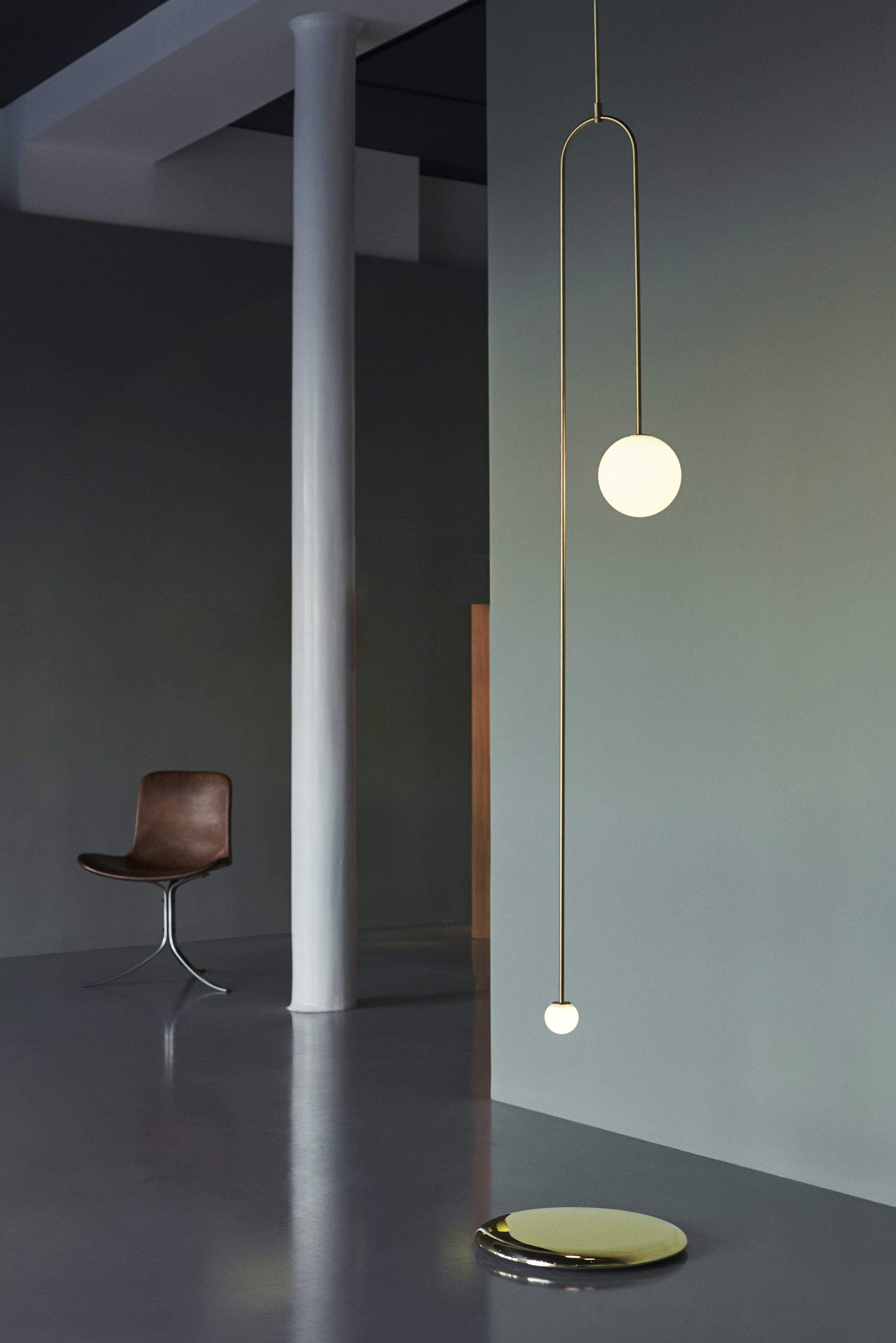 Lustre moderne Todd en Métal, Fer, Acier, Verre Noir