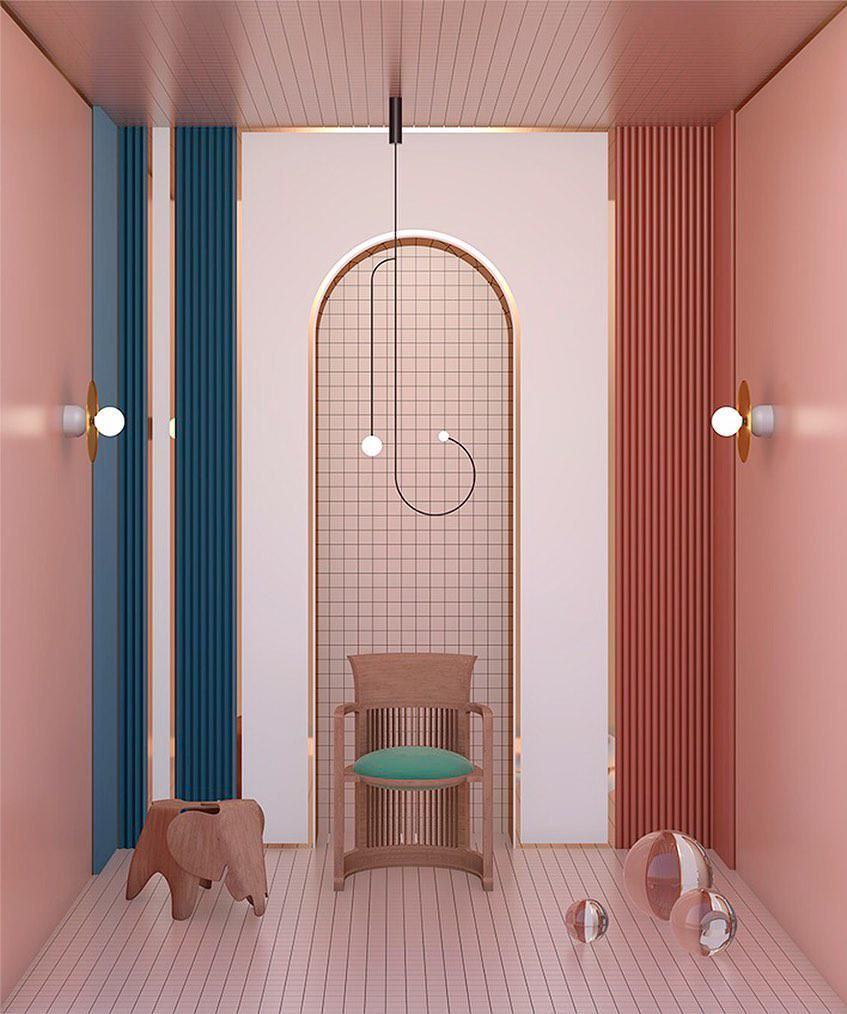 Lustre moderne Todd en Métal, Fer, Acier, Verre Doré