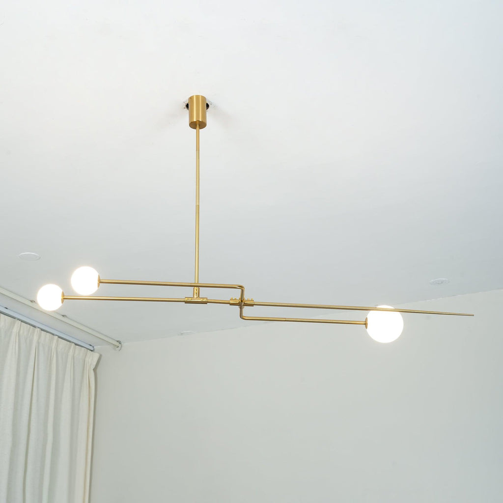 Lustre moderne Todd en Métal, Fer, Acier, Verre Doré