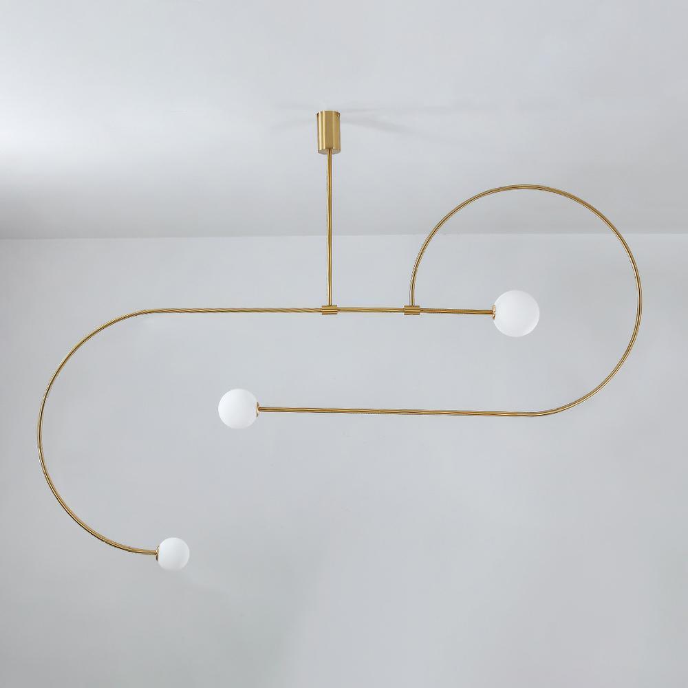 Lustre moderne Todd en Métal, Fer, Acier, Verre Noir