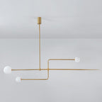 Lustre moderne Todd en Métal, Fer, Acier, Verre Doré