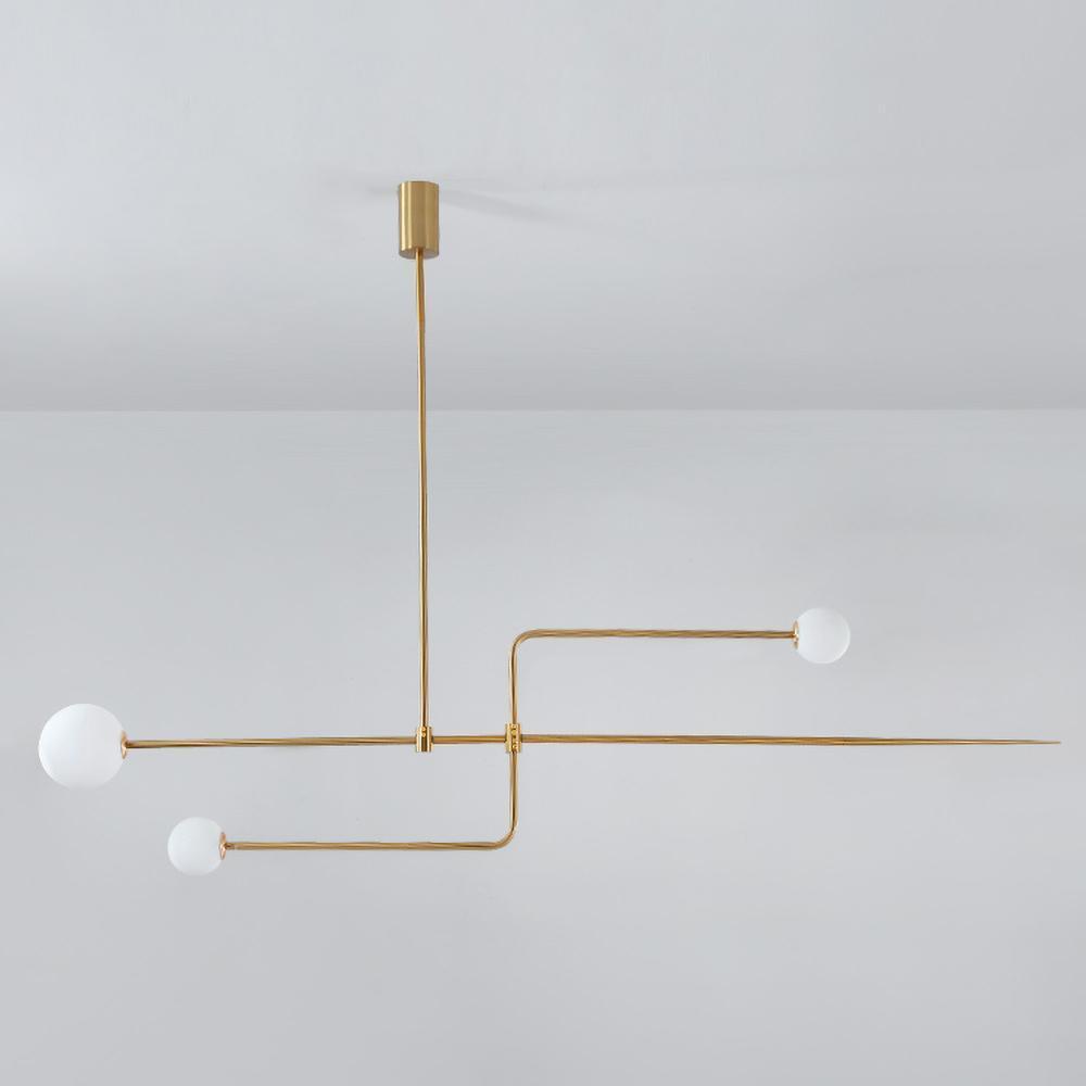 Lustre moderne Todd en Métal, Fer, Acier, Verre Noir