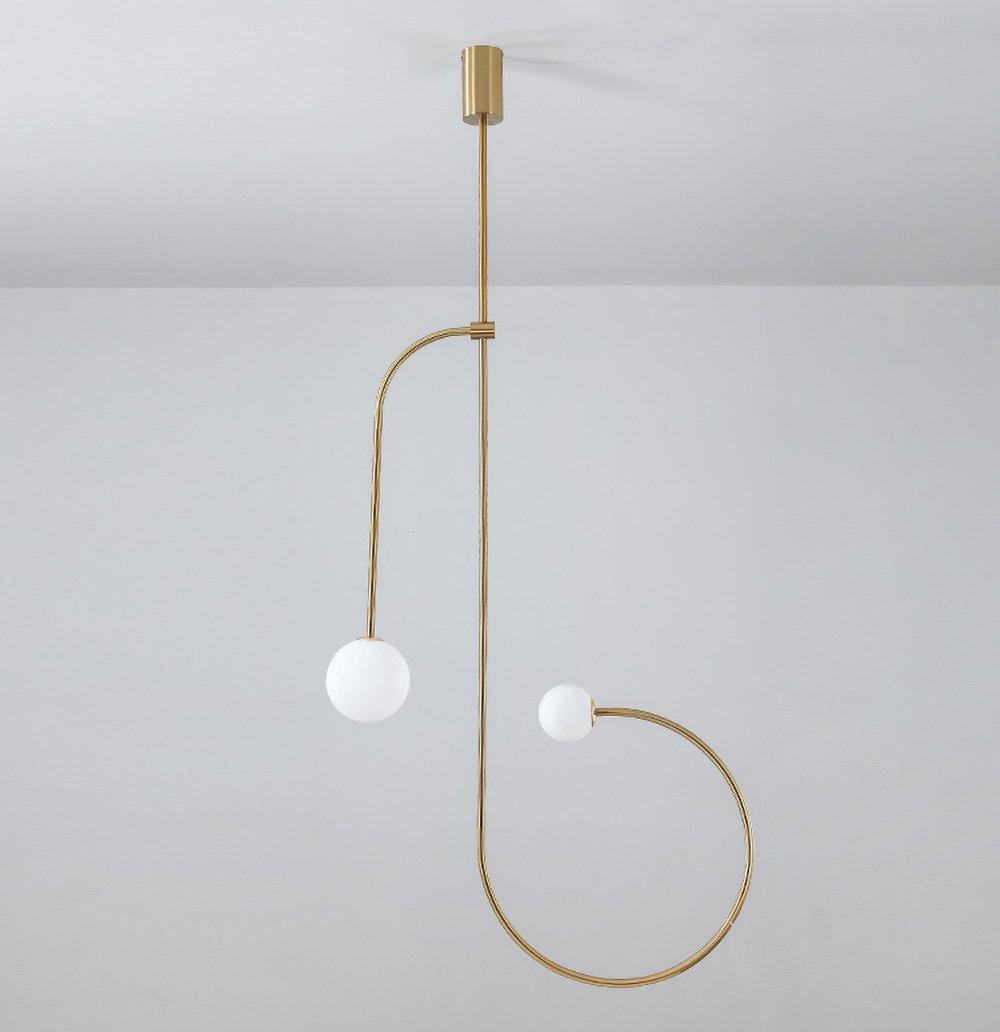 Lustre moderne Todd en Métal, Fer, Acier, Verre Noir
