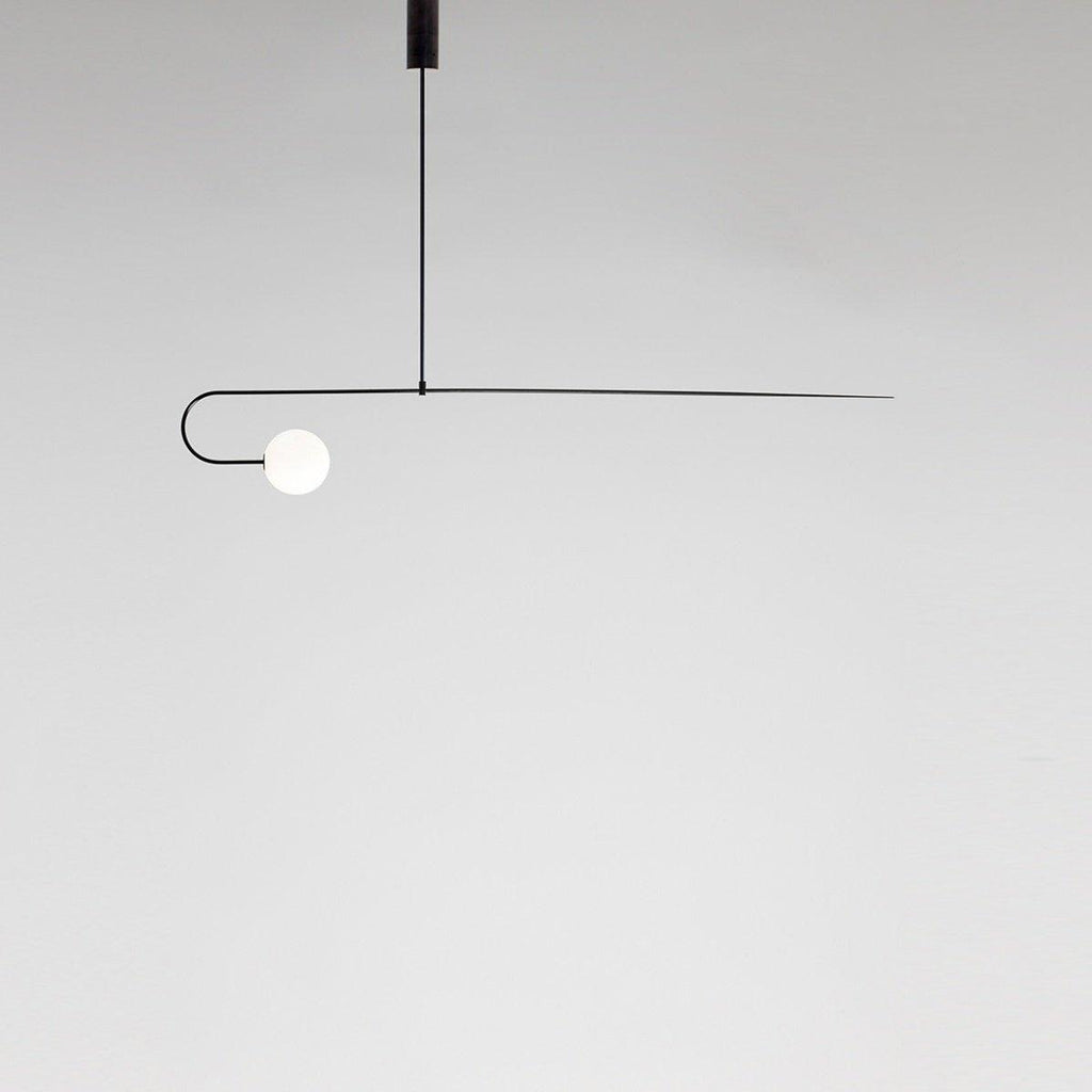 Lustre moderne Todd en Métal, Fer, Acier, Verre Noir