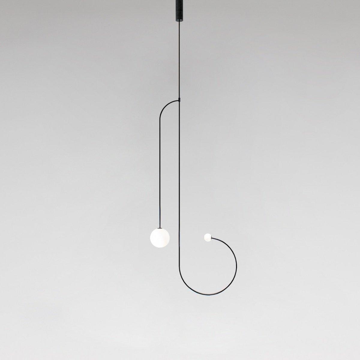 Lustre moderne Todd en Métal, Fer, Acier, Verre Noir