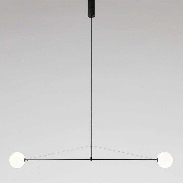 Lustre moderne Todd en Métal, Fer, Acier, Verre Noir