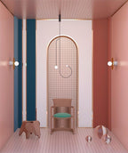 Lustre moderne Todd en Métal, Fer, Acier, Verre Doré