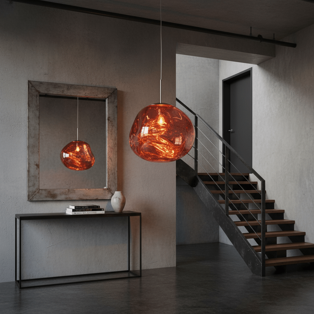Suspension moderne Sejer en Métal, PVC, Plastique Doré