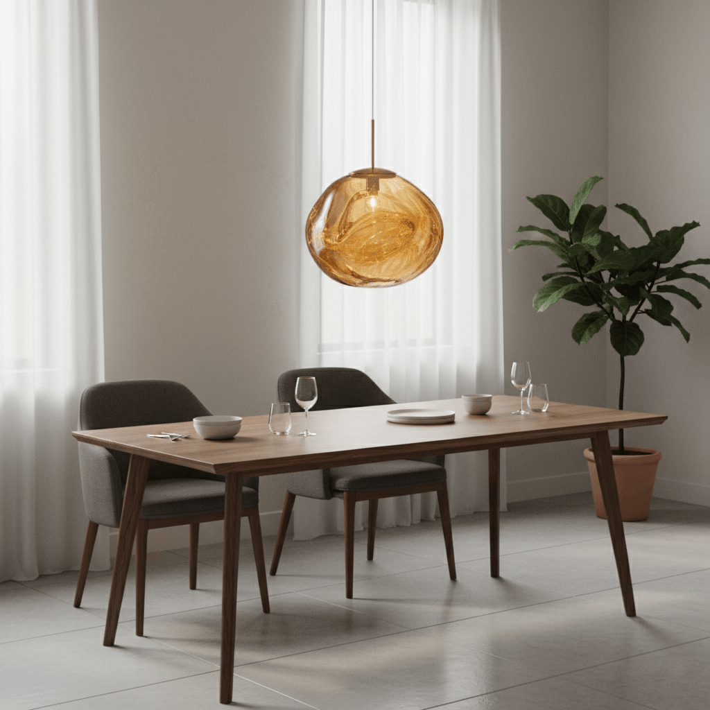 Suspension moderne Sejer en Métal, PVC, Plastique Doré