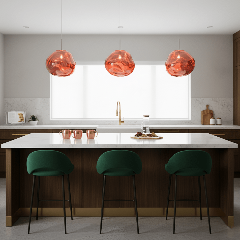 Suspension moderne Sejer en Métal, PVC, Plastique Fumé gris
