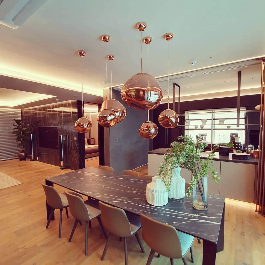 Suspension moderne Sejer en Métal, PVC, Plastique Argenté
