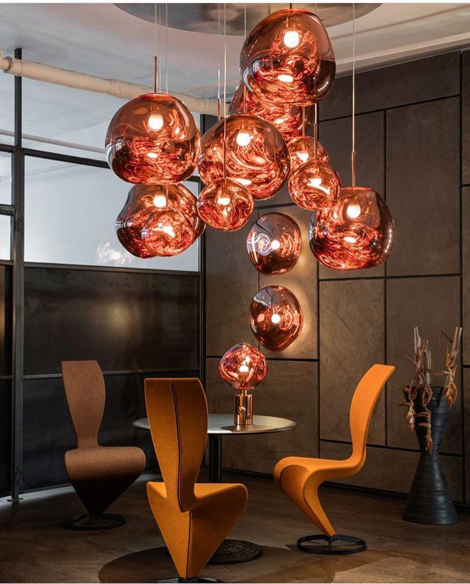 Suspension moderne Sejer en Métal, PVC, Plastique Or rose