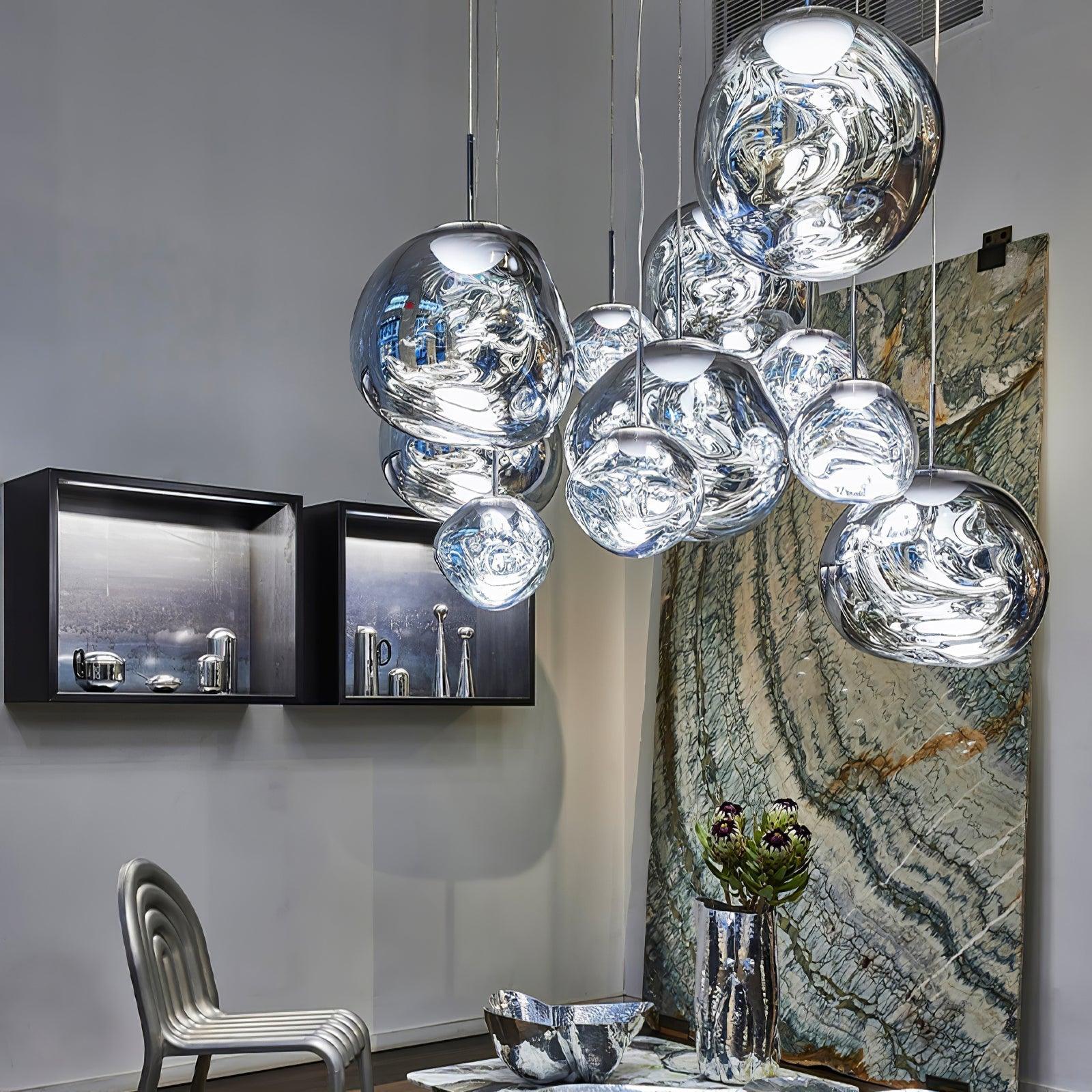 Suspension moderne Sejer en Métal, PVC, Plastique Fumé gris