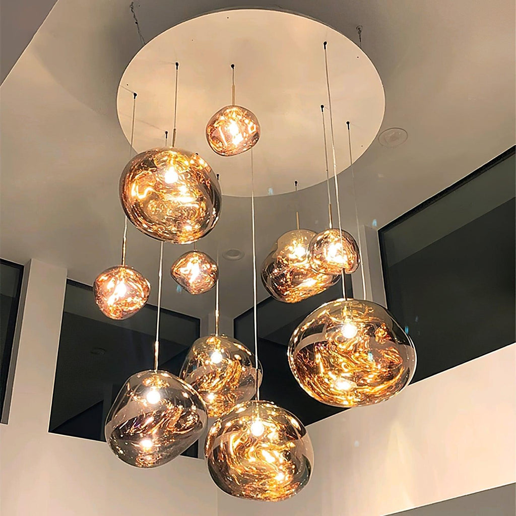 Suspension moderne Sejer en Métal, PVC, Plastique Fumé gris