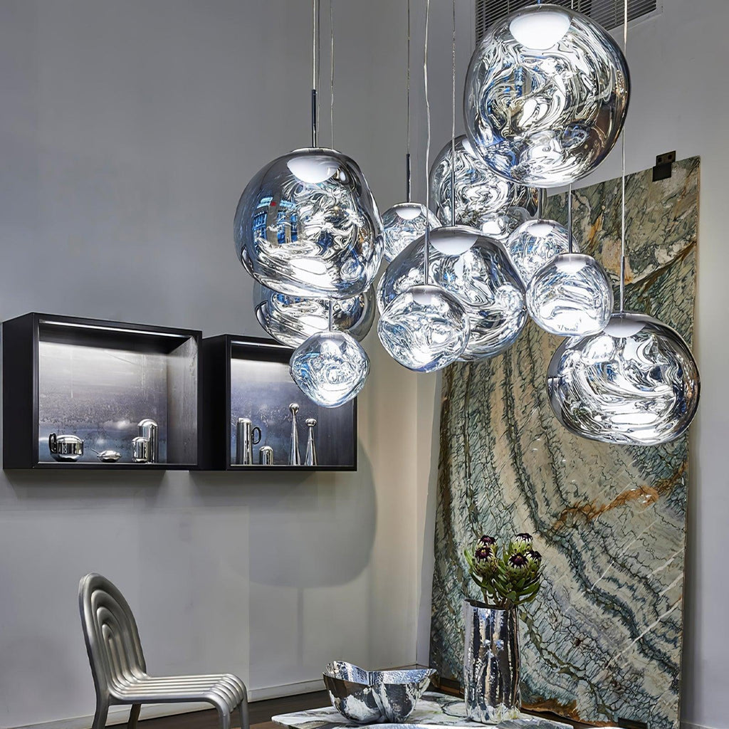 Suspension moderne Sejer en Métal, PVC, Plastique Doré