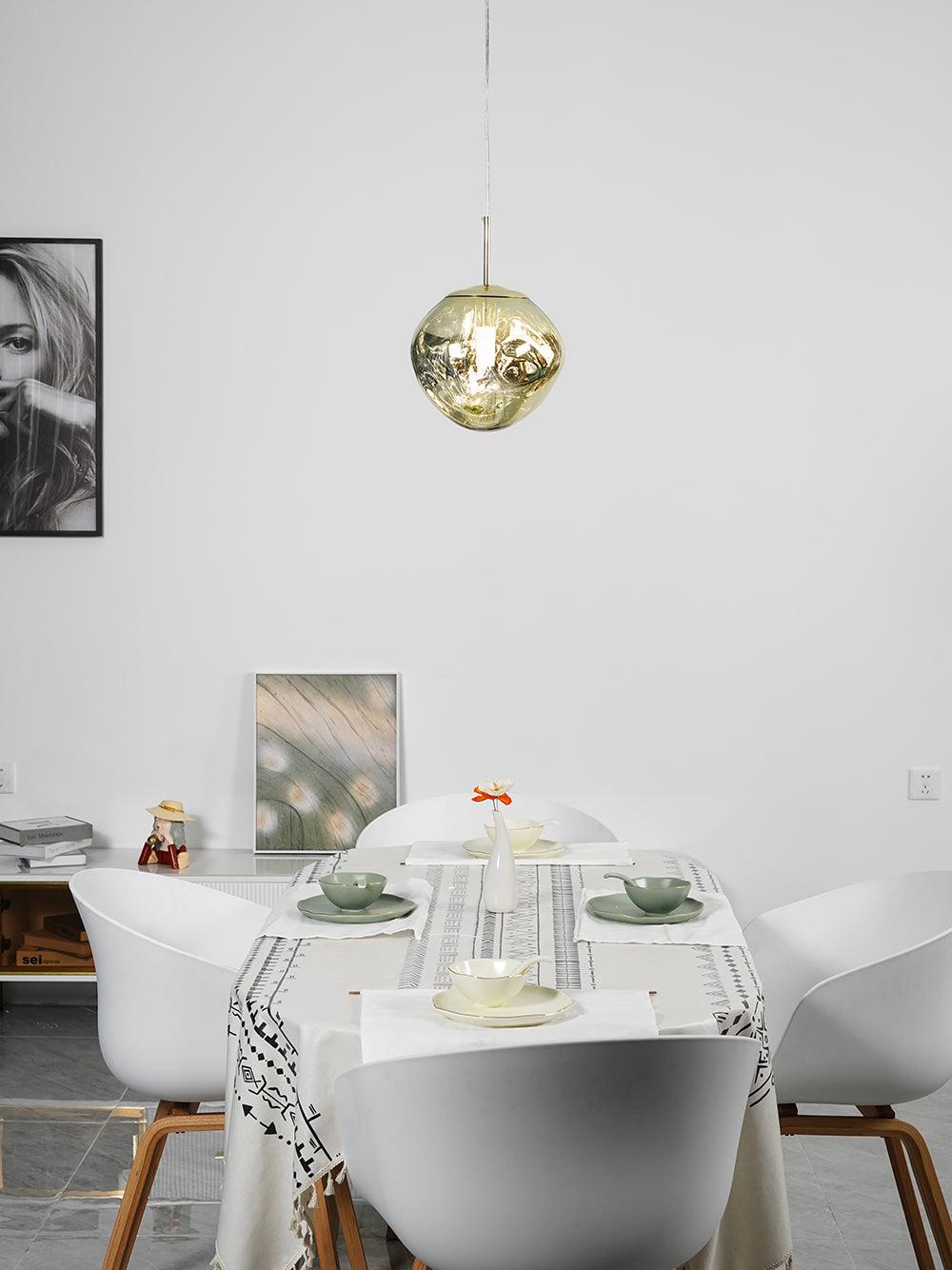 Suspension moderne Sejer en Métal, PVC, Plastique Argenté
