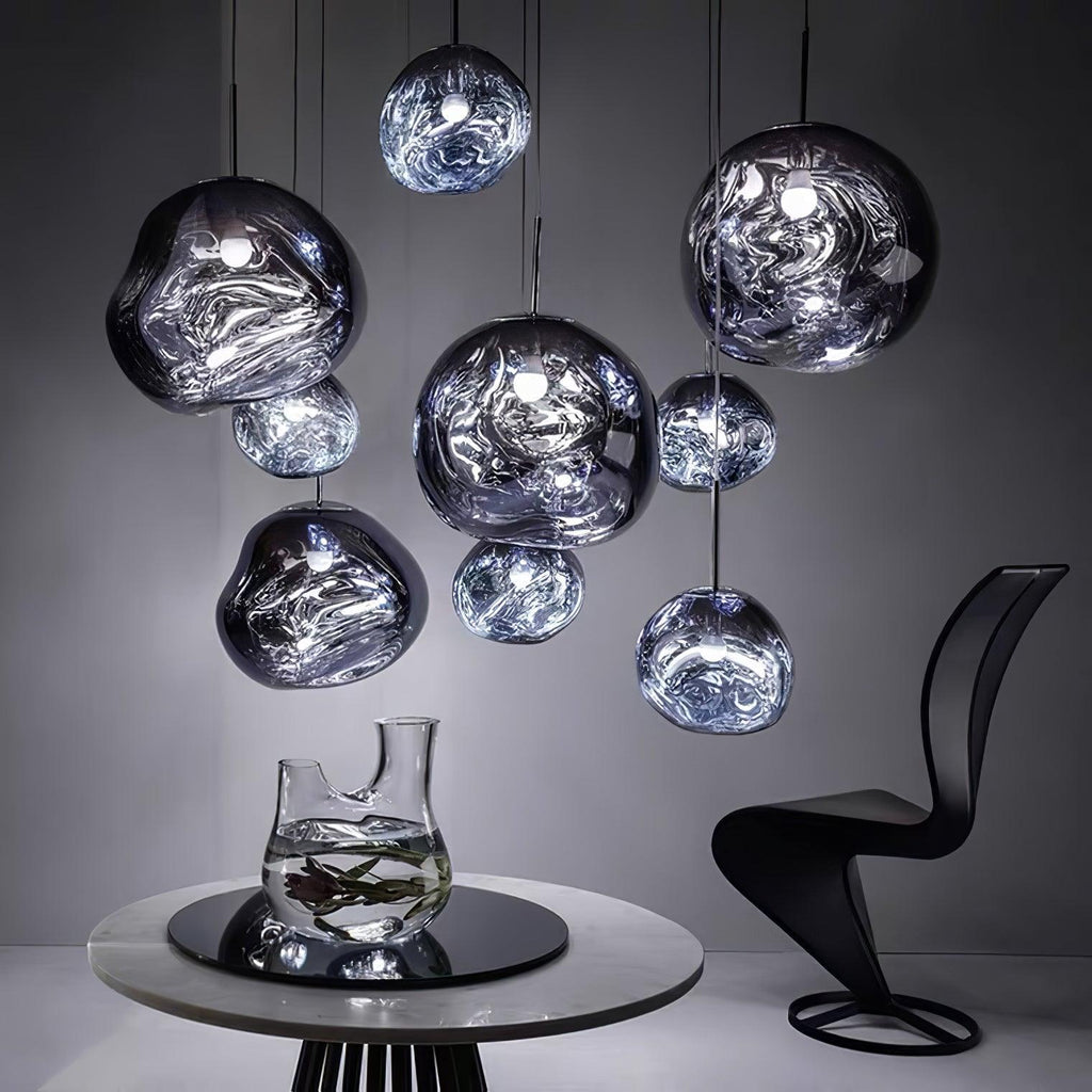 Suspension moderne Sejer en Métal, PVC, Plastique Fumé gris