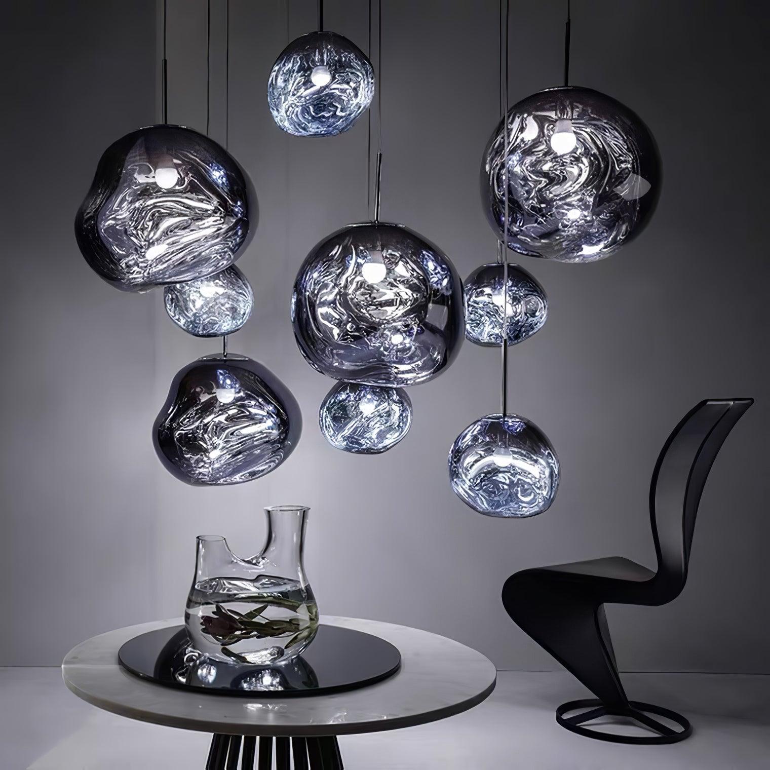 Suspension moderne Sejer en Métal, PVC, Plastique Fumé gris