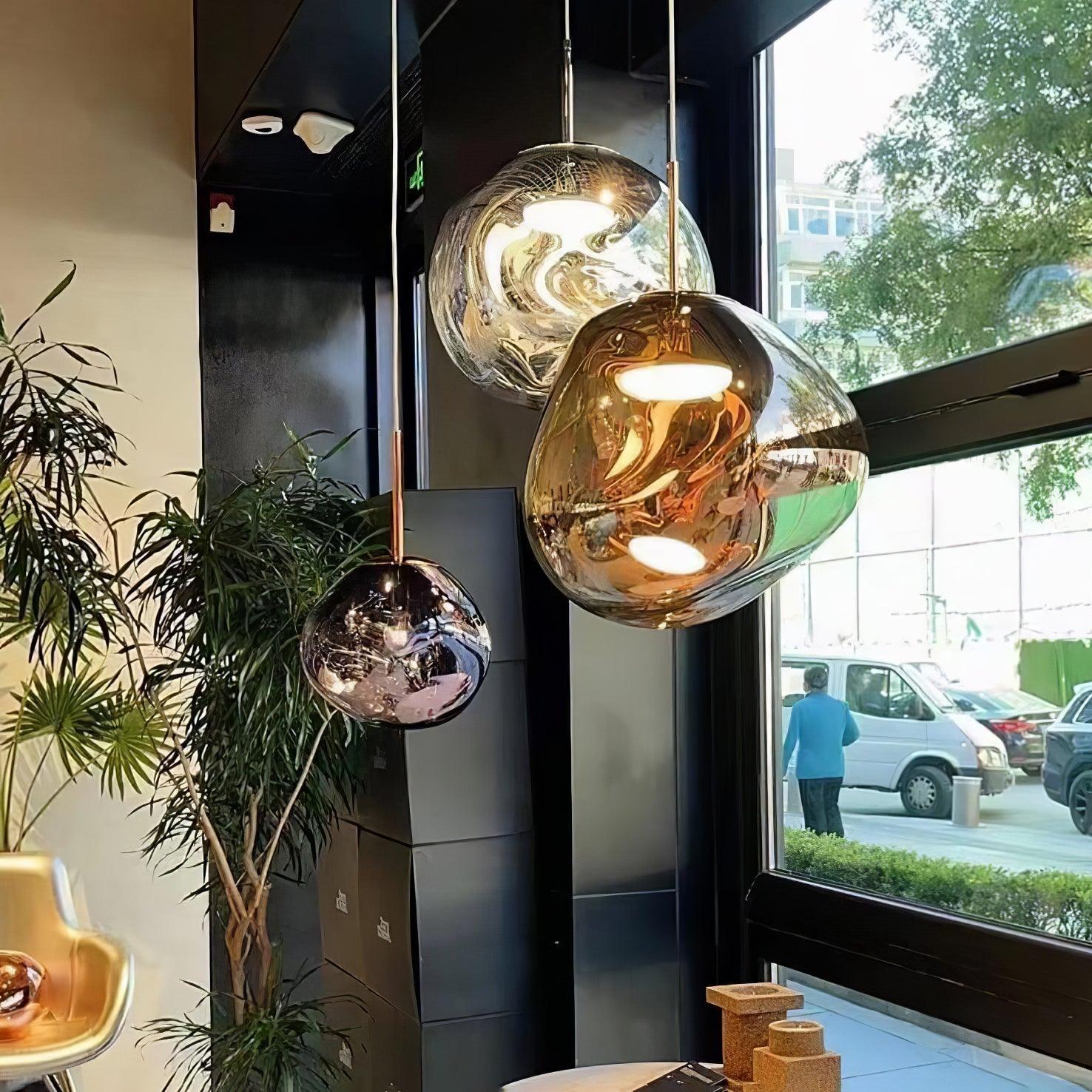 Suspension moderne Sejer en Métal, PVC, Plastique Argenté