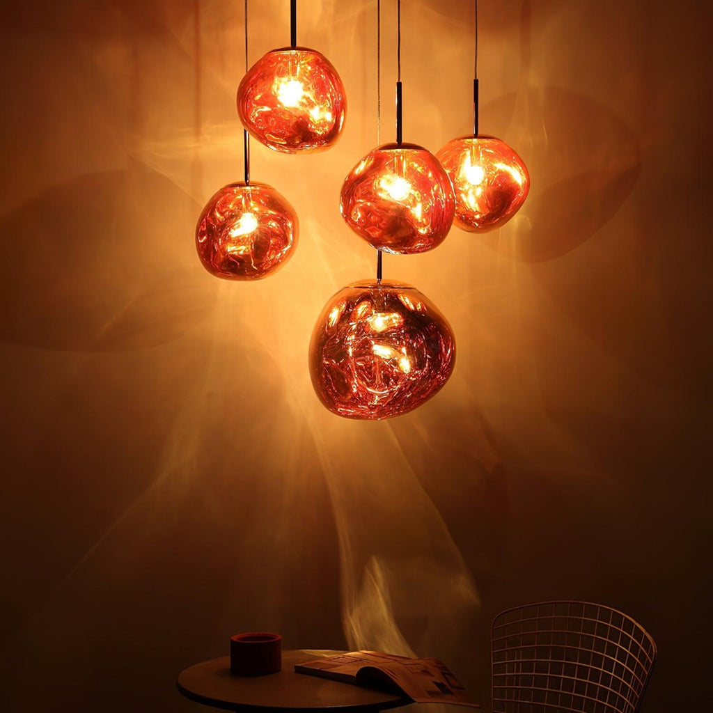 Suspension moderne Sejer en Métal, PVC, Plastique Doré