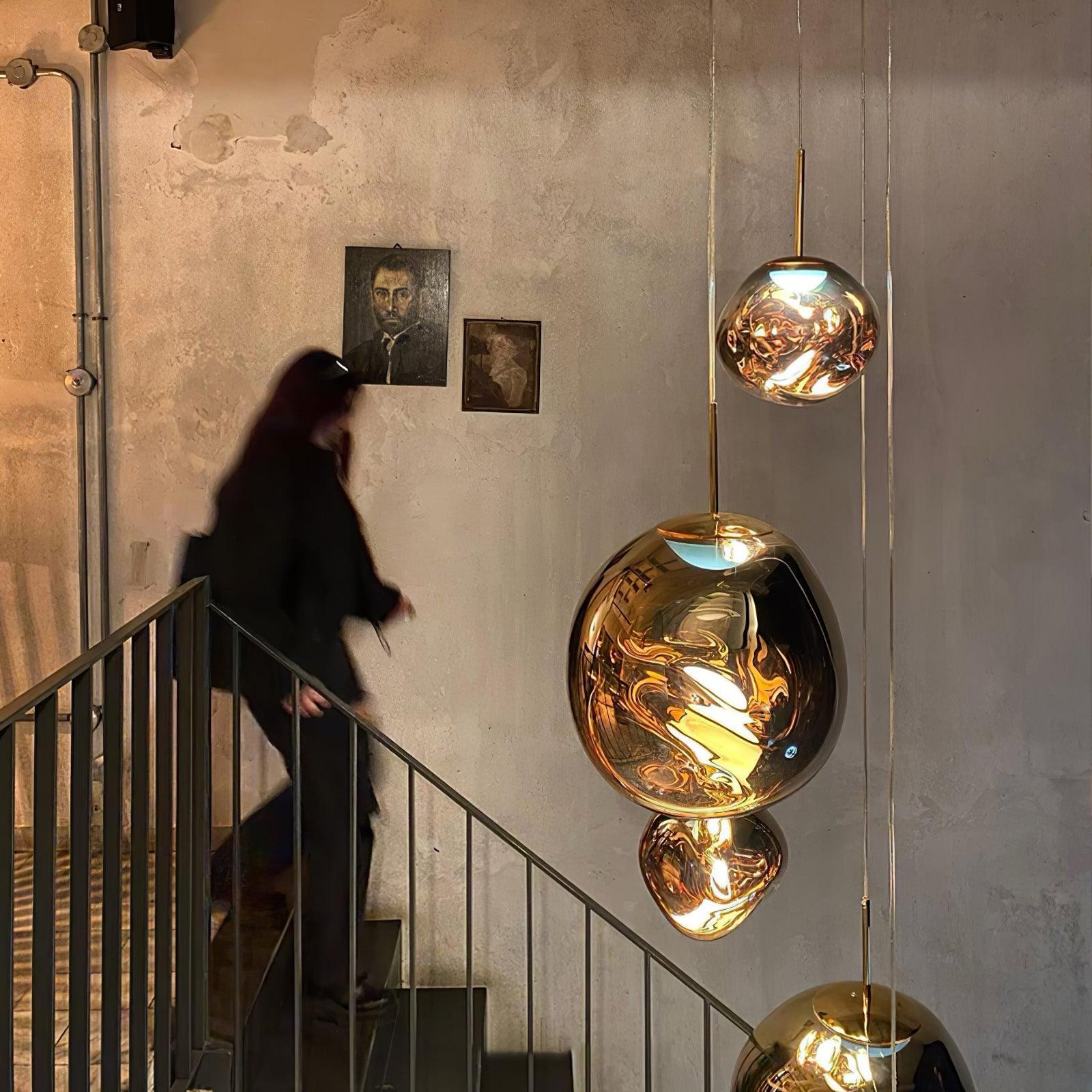 Suspension moderne Sejer en Métal, PVC, Plastique Argenté
