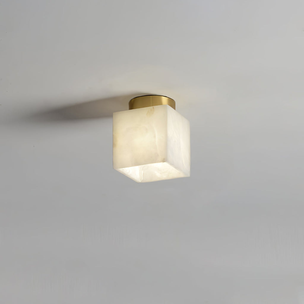 Plafonnier moderne Anker en Albâtre Laiton et blanc