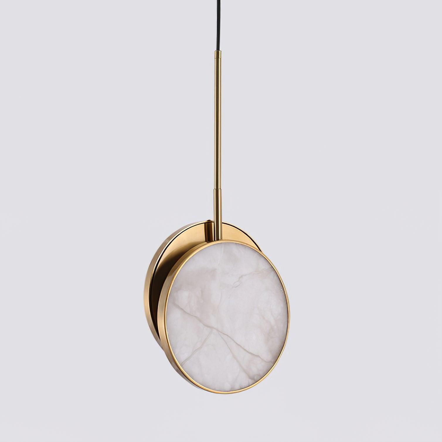 Suspension moderne Maddox en Albâtre Laiton et blanc