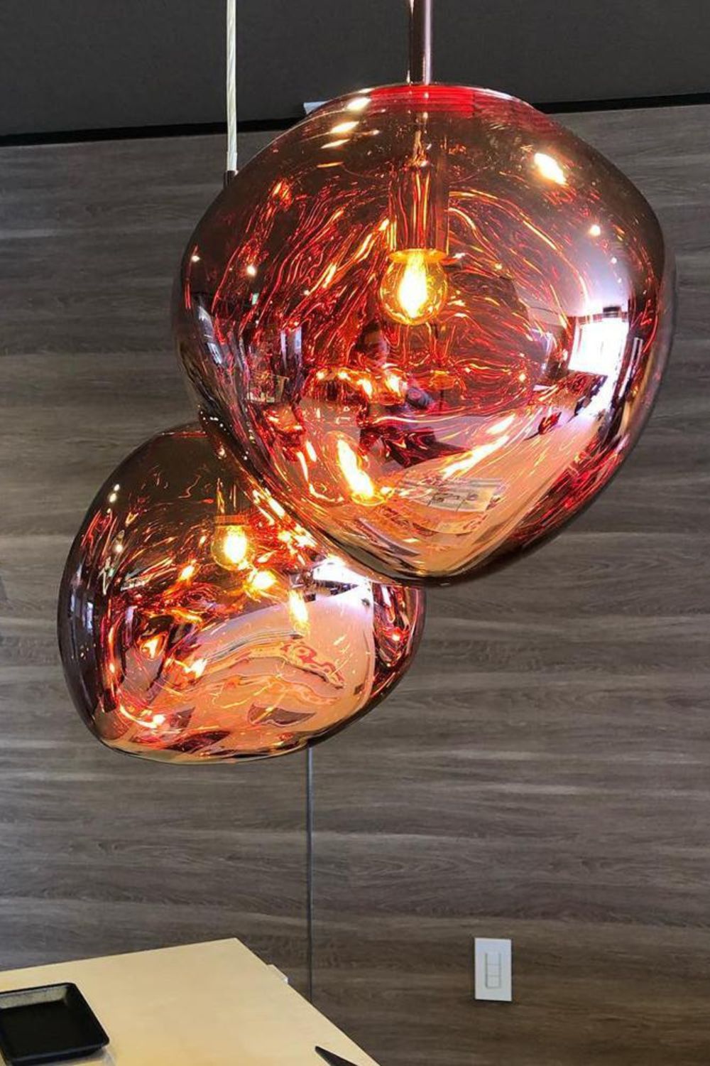 Suspension moderne Sejer en Métal, PVC, Plastique Fumé gris