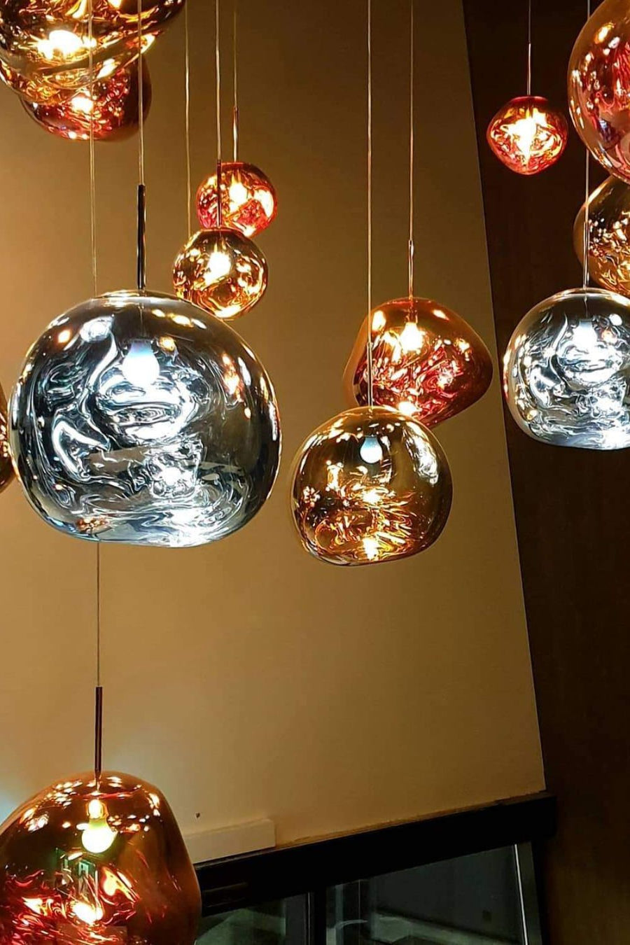 Suspension moderne Sejer en Métal, PVC, Plastique Argenté
