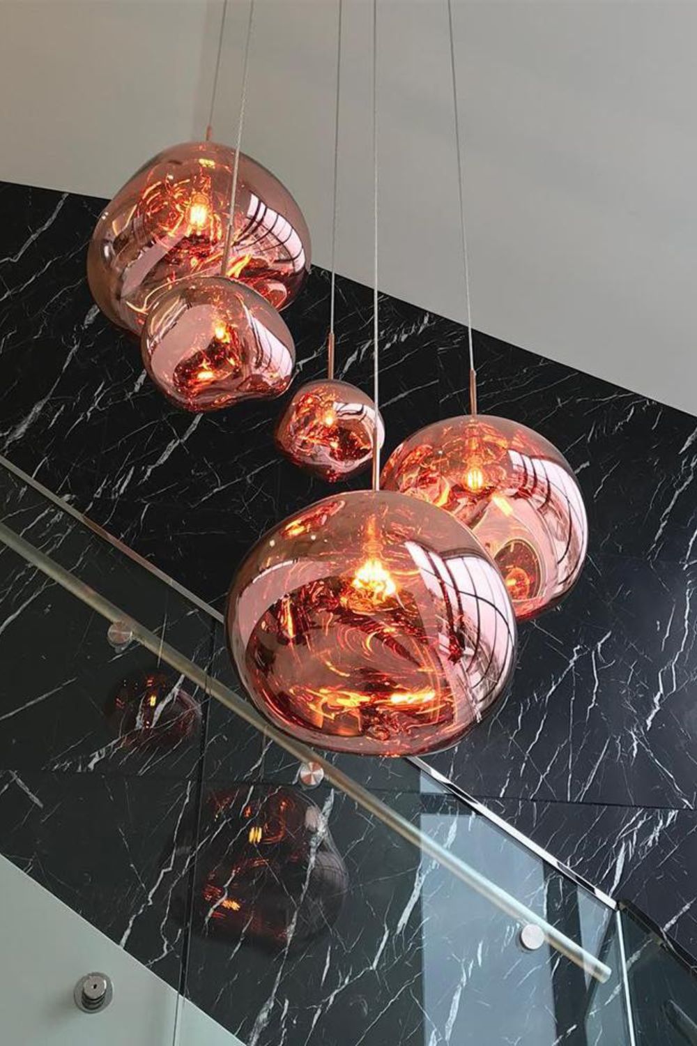 Suspension moderne Sejer en Métal, PVC, Plastique Or rose
