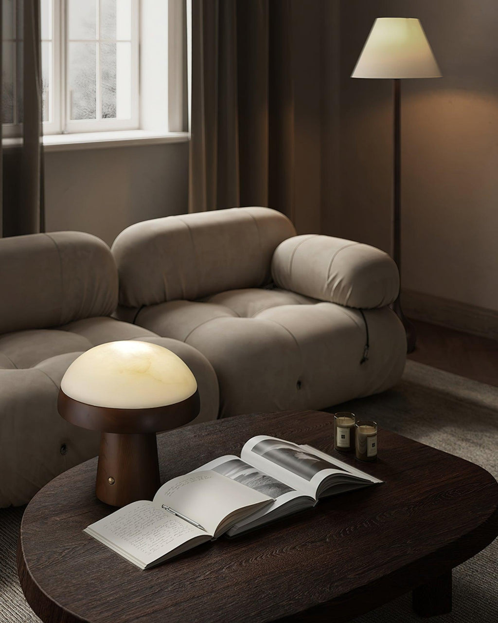 Lampe à poser moderne Hyde en Albâtre