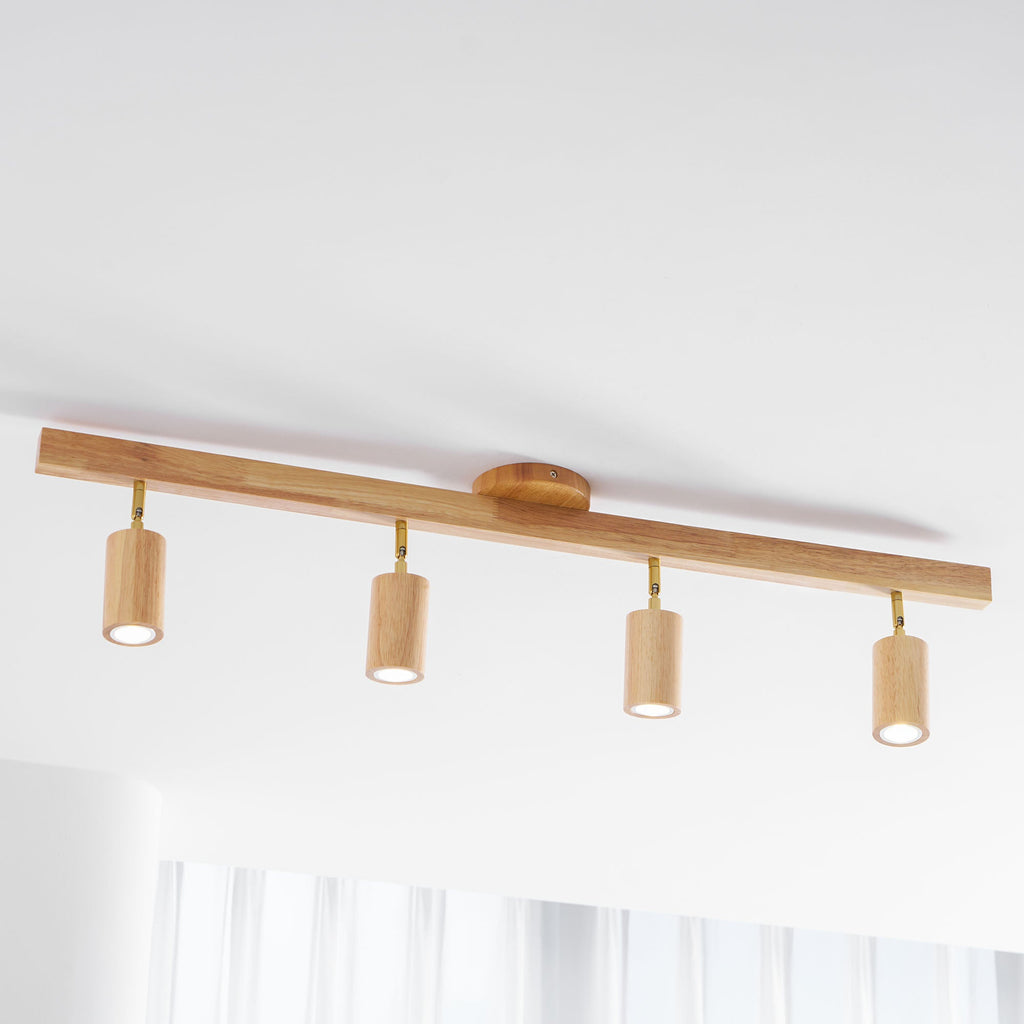Plafonnier moderne Paddy en bois Noyer