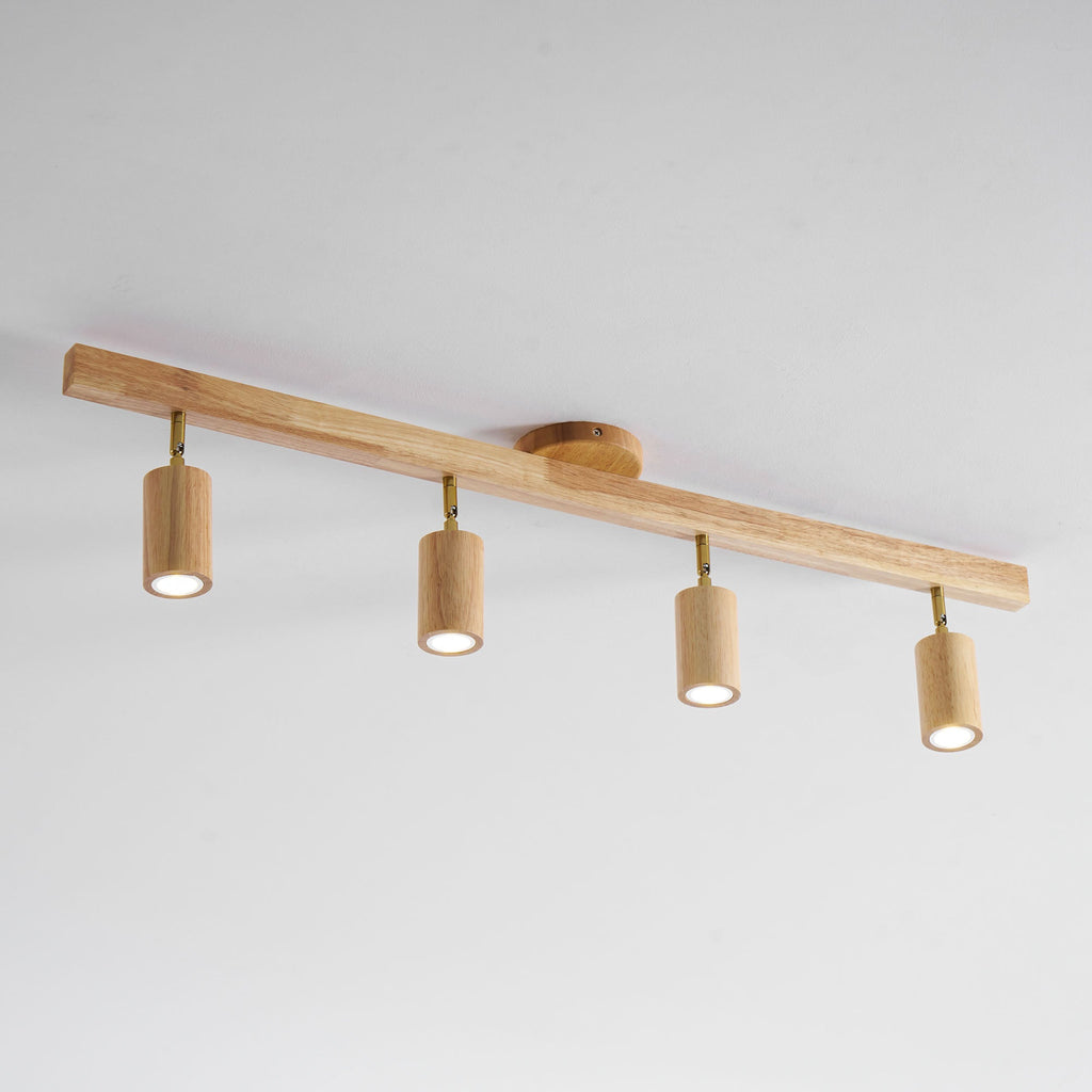 Plafonnier moderne Paddy en bois Noyer