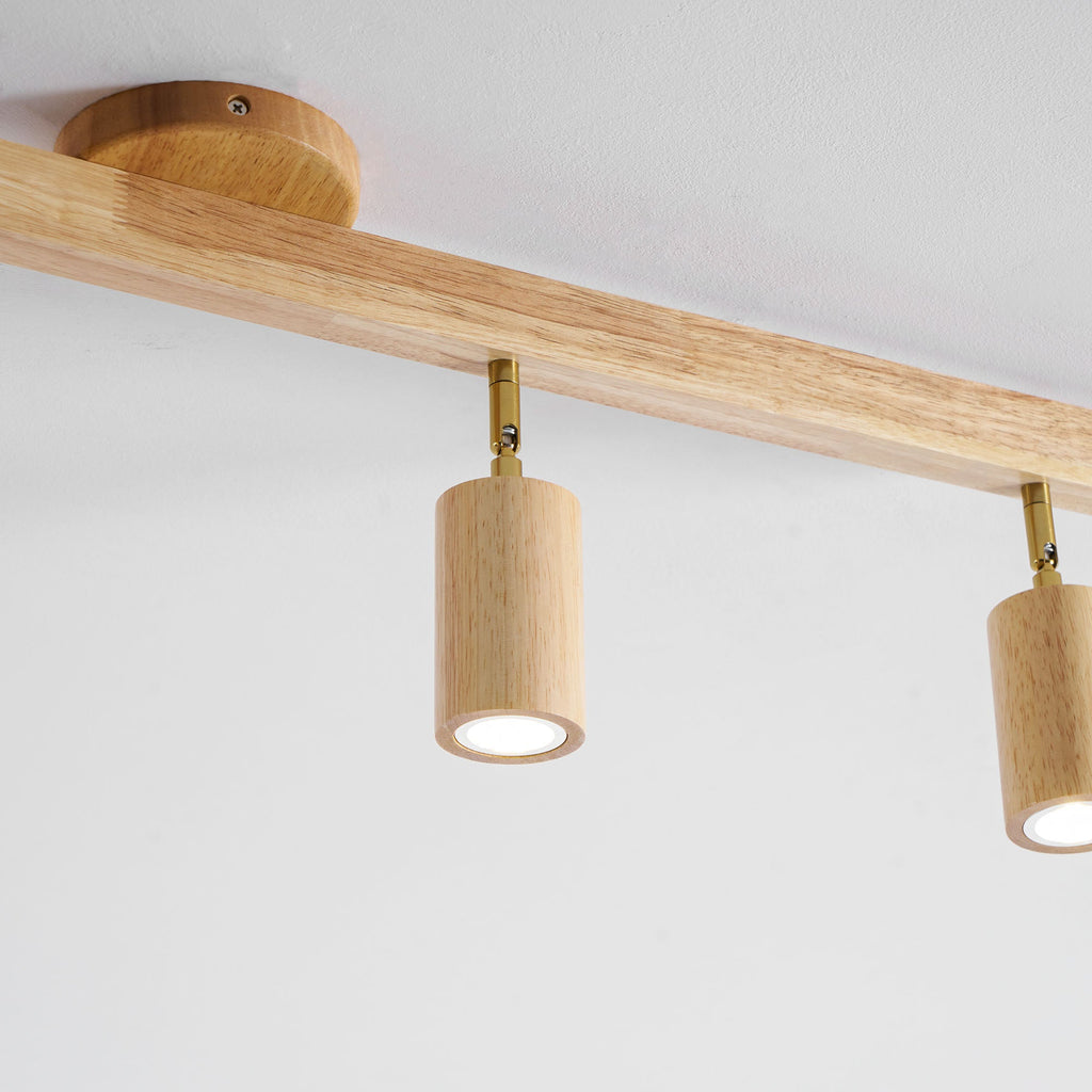 Plafonnier moderne Paddy en bois Noyer