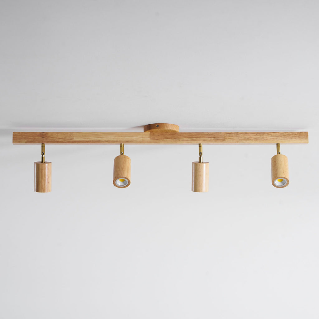 Plafonnier moderne Paddy en bois Noyer