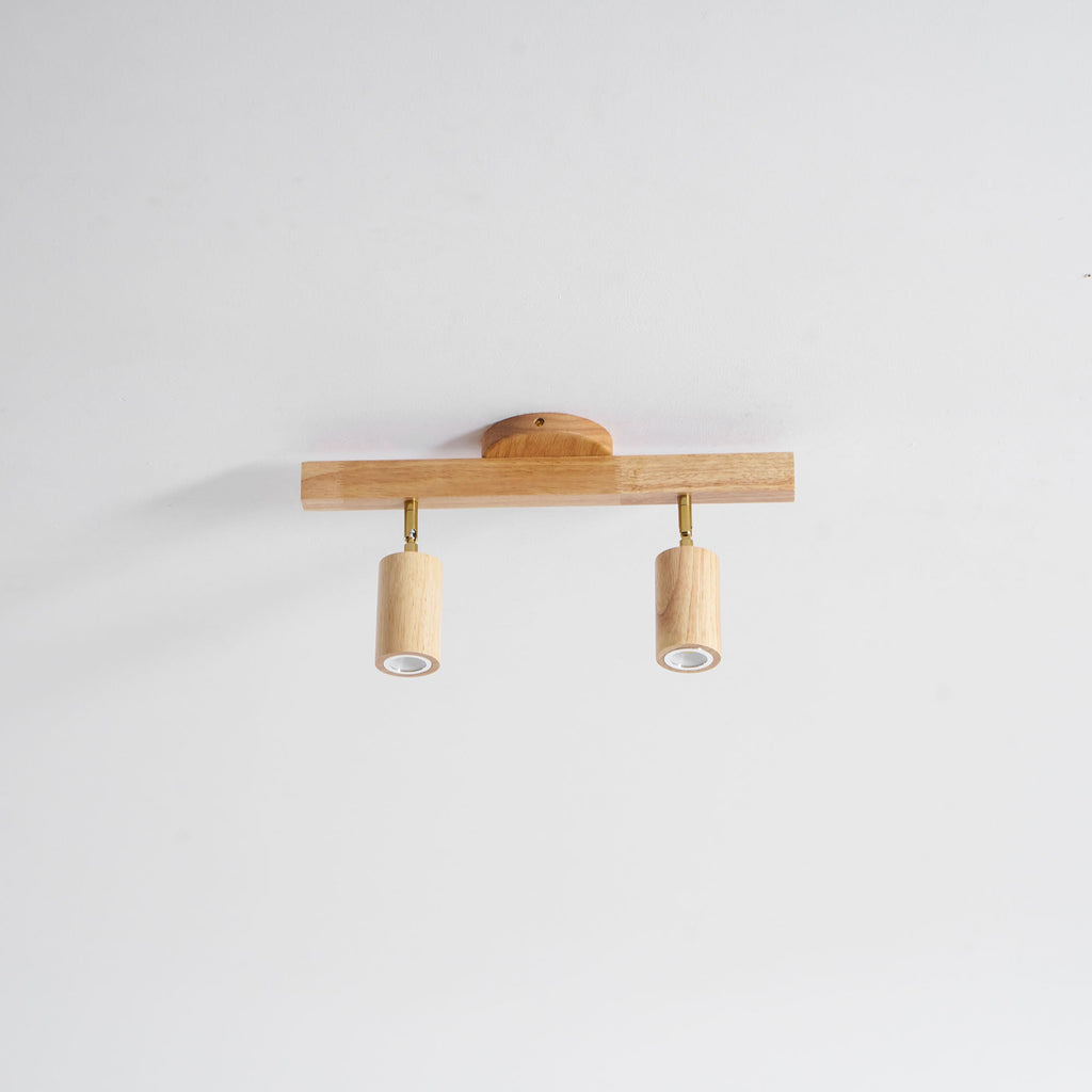 Plafonnier moderne Paddy en bois Noyer