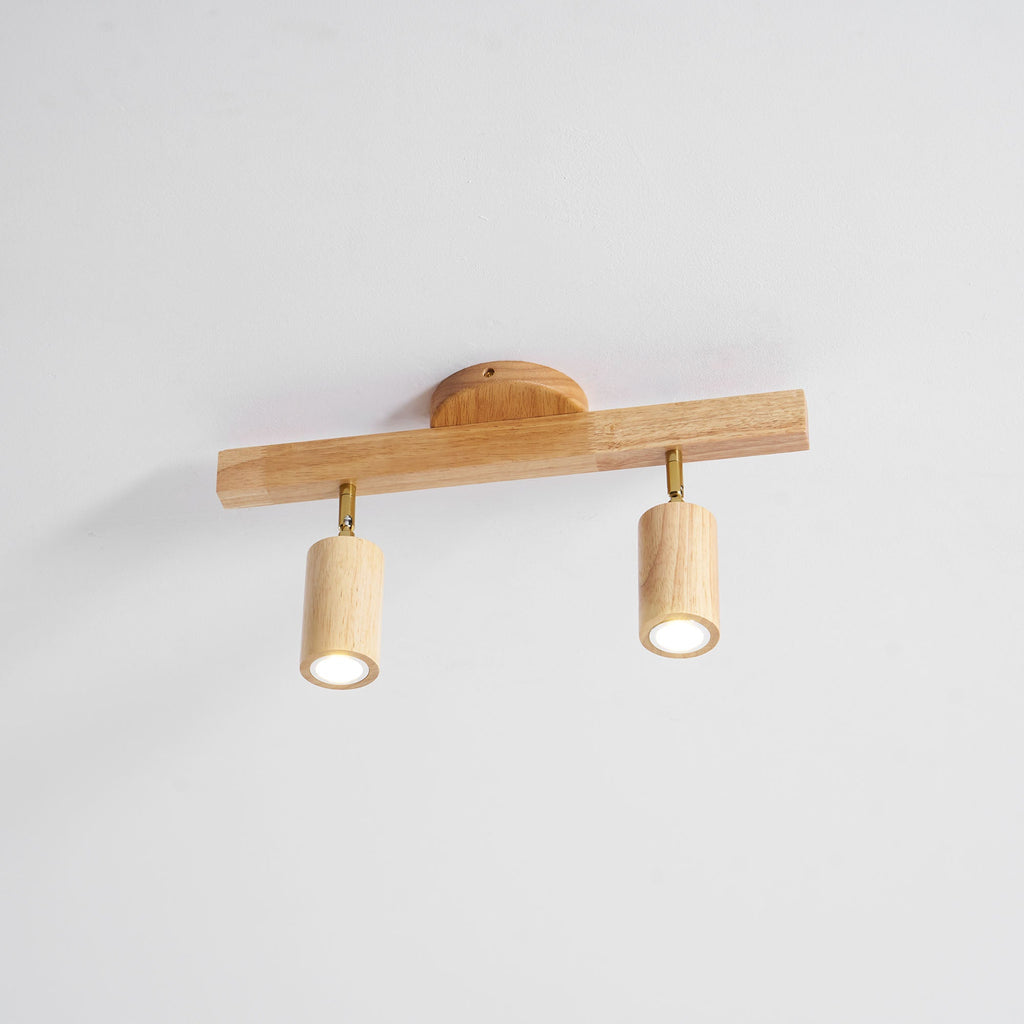 Plafonnier moderne Paddy en bois Noyer
