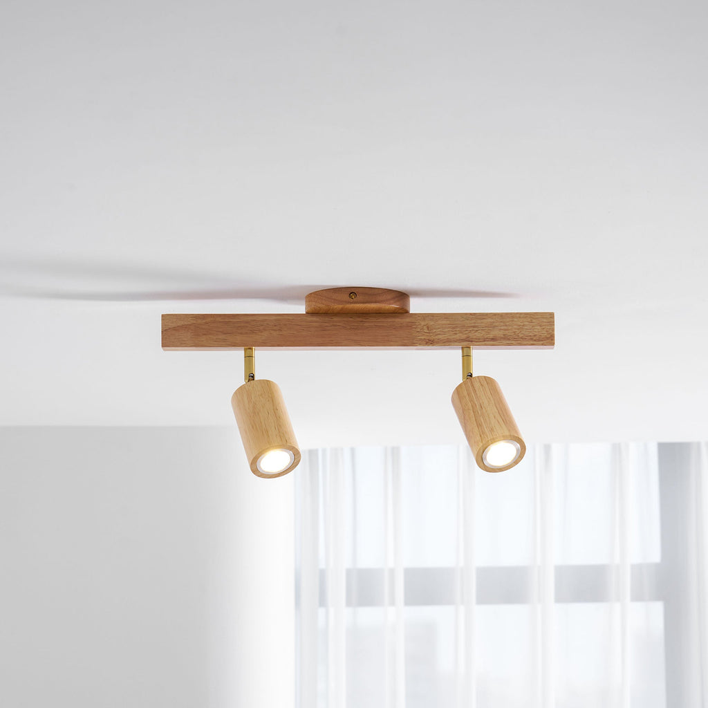 Plafonnier moderne Paddy en bois Noyer