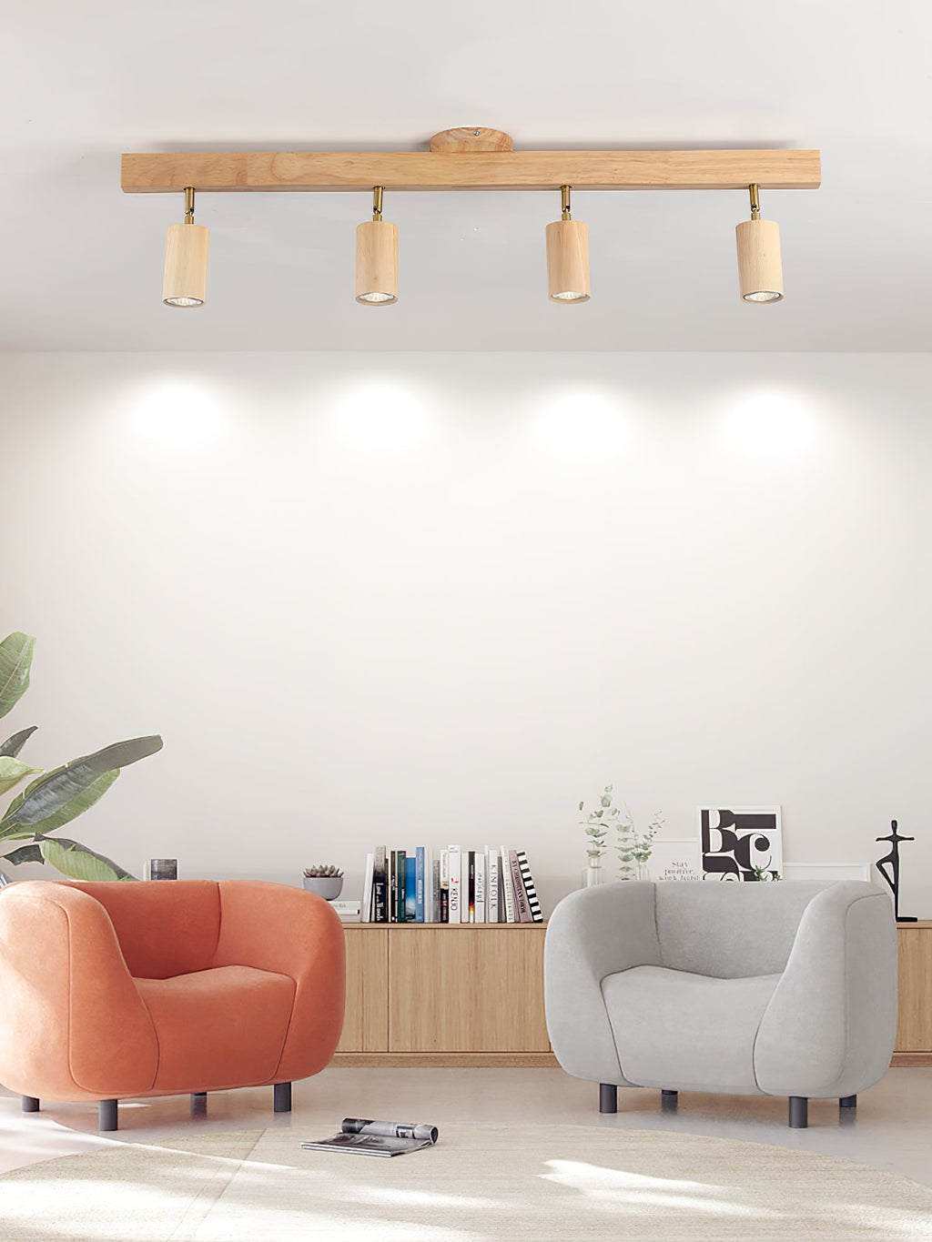 Plafonnier moderne Paddy en Bois