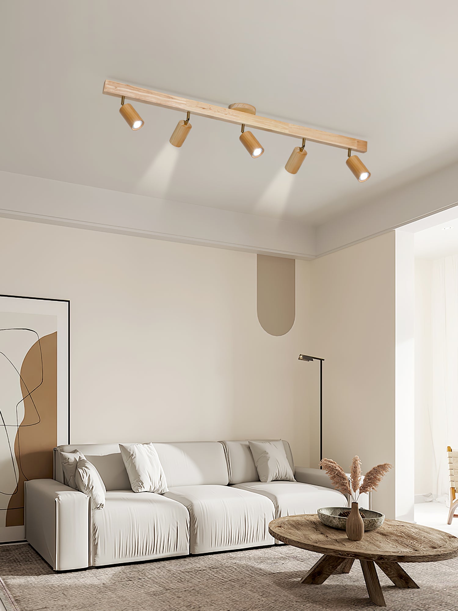 Plafonnier moderne Paddy en Bois