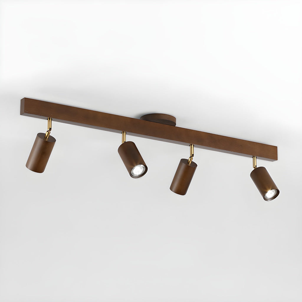 Plafonnier moderne Paddy en bois Noyer