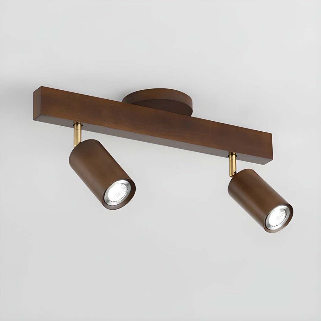 Plafonnier moderne Paddy en bois Noyer